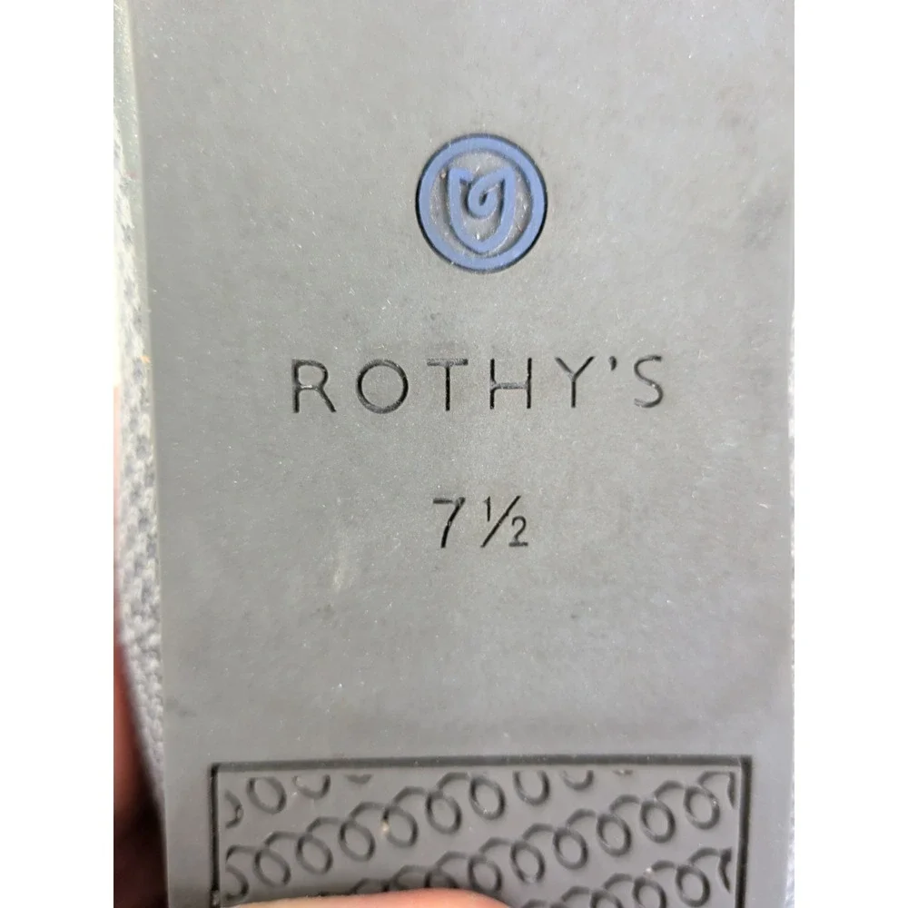 Rothys 'The Flat' Round Toe Gray Birdseye Slip On flats